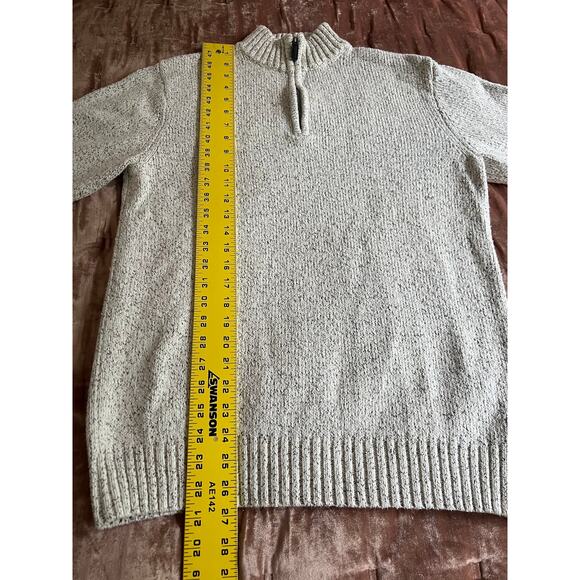 Chaps Thick Knit Cotton Quarter Zip - Picture 4 of 9